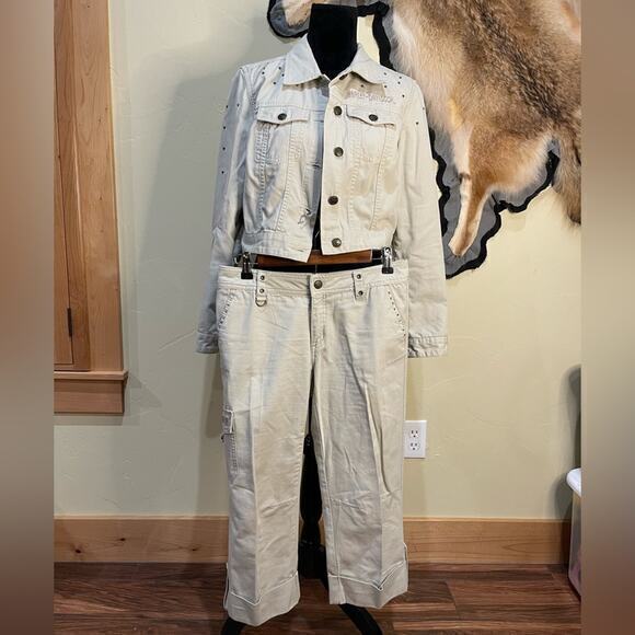 Harley-Davidson‎ Cropped Jacket /Pants Outfit - Picture 1 of 12